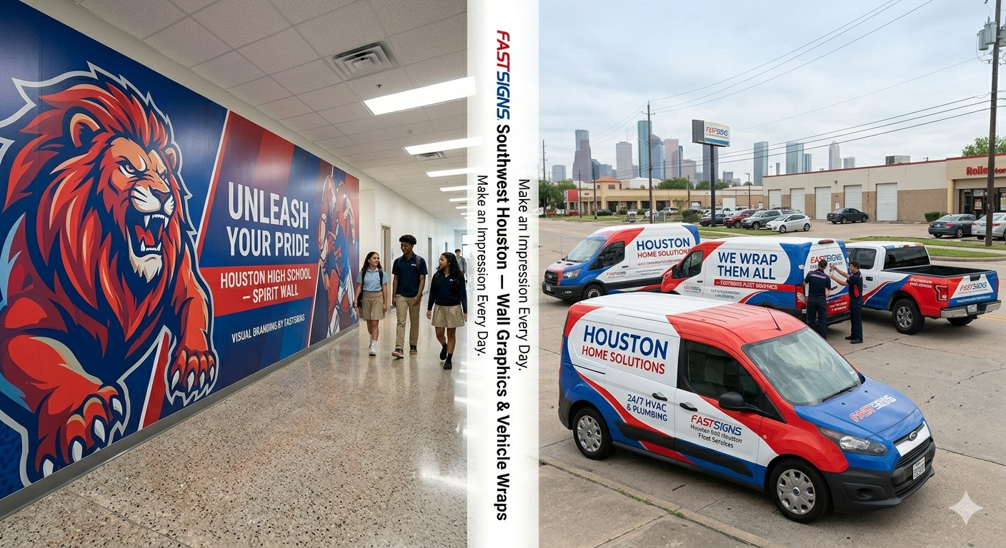 Custom vehicle wrap for business branding Houston TX — FASTSIGNS vehicle graphics